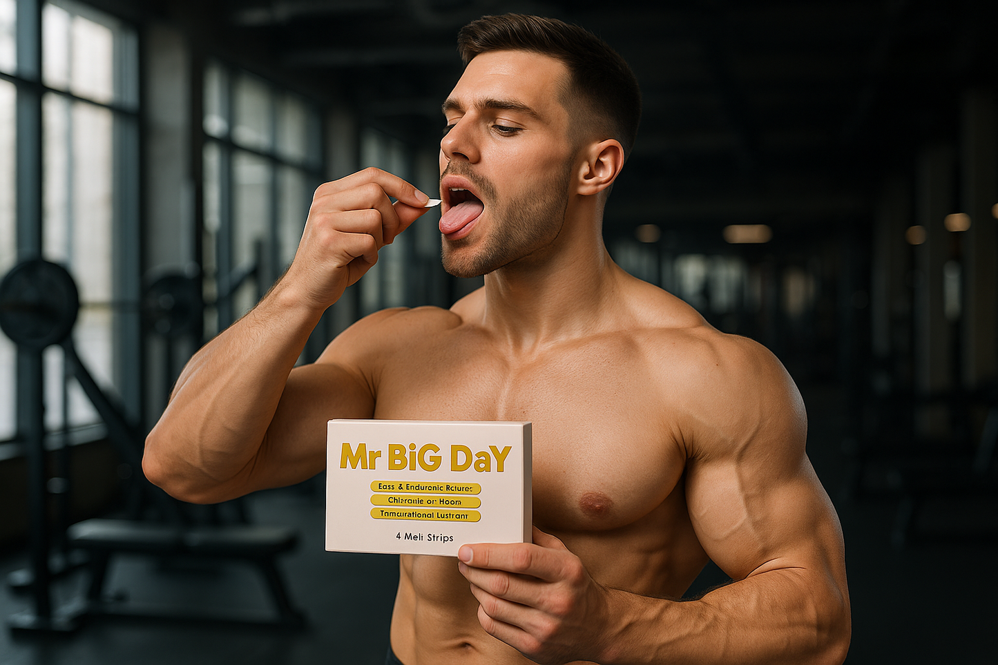 Mr. Big Day – Natural Male Vitality & Performance Booster & 4 MELT STRIPS per box